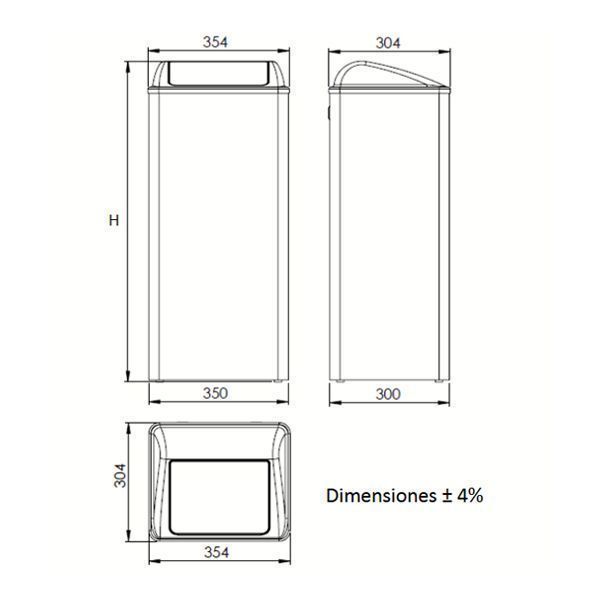 PAPELERA 65L
